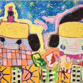 Gemälde, Couple in Paris during Summer, Adam Handler