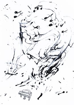 Painting, Ecriture végétale N°1 - Comptine d'un autre été, Aurélie Trabaud