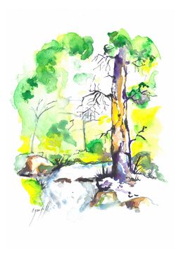 Fine Art Drawings, Une scène de la nature !, Noël Granger