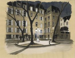 Gemälde, Paris nuit 3, Guillaume Chansarel (Guiyome)
