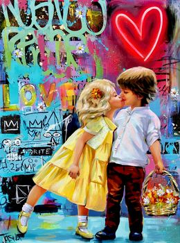 Painting, Our First Kiss, Yasna Godovanik