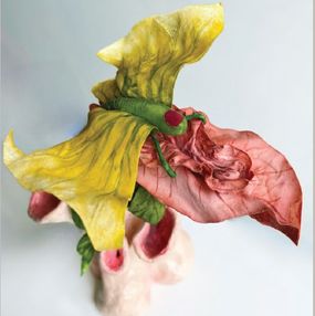 Sculpture, Am Anfang  - Silk, wire, plastic, paint, latex  and clay, Lena Widmann