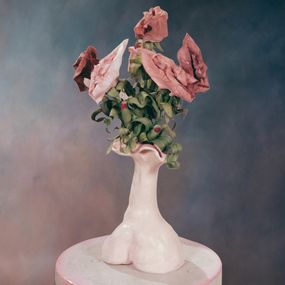 Sculpture, Für dich - Silk, wire, plastic, paint, latex, wood  and clay, Lena Widmann