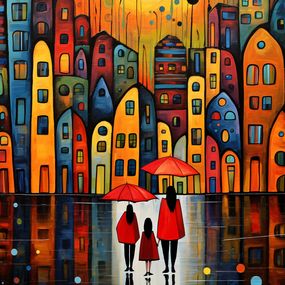 Drucke, Rainbow Rain, Felix van Horst