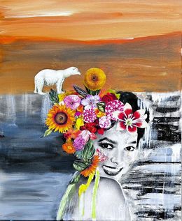 Painting, Le désert fleuri, Muriel Deumie