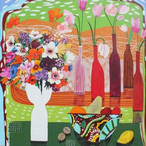 Gemälde, Flowers, Fruit and Nuts, Moira Hazel
