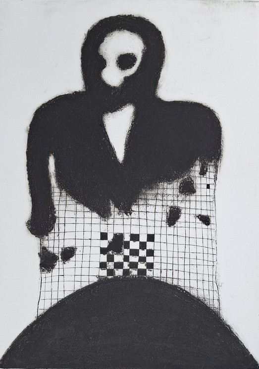 ▷ Composition au personnage by Max Neumann, 1998 | Print