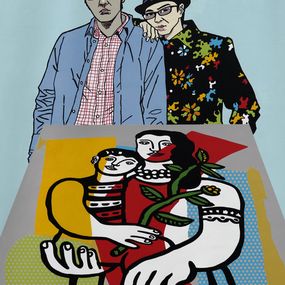 Gemälde, Hommage Fernand Leger, Jean-Michel Gnidzaz