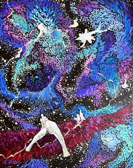 Gemälde, Flight in a dream, Genia Sheyn