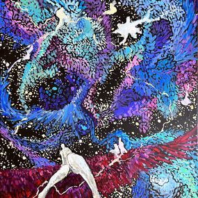 Gemälde, Flight in a dream, Genia Sheyn