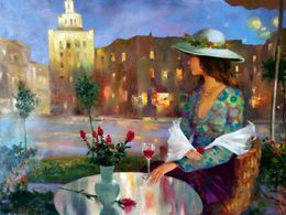 Painting, Night city, Anatoly Tarabanov
