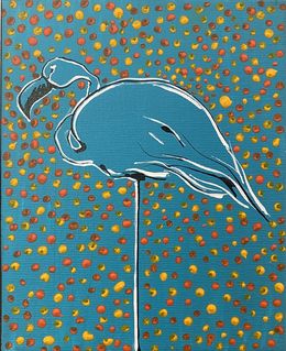 Painting, From the series "Flamingos" - 05, Les Panchyshyn