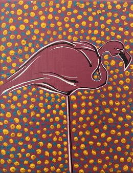 Painting, From the series "Flamingos" - 07, Les Panchyshyn