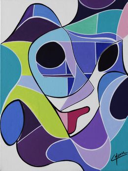 Gemälde, Le discours - série abstraction géométrique, Francia Craineguy dite Mona