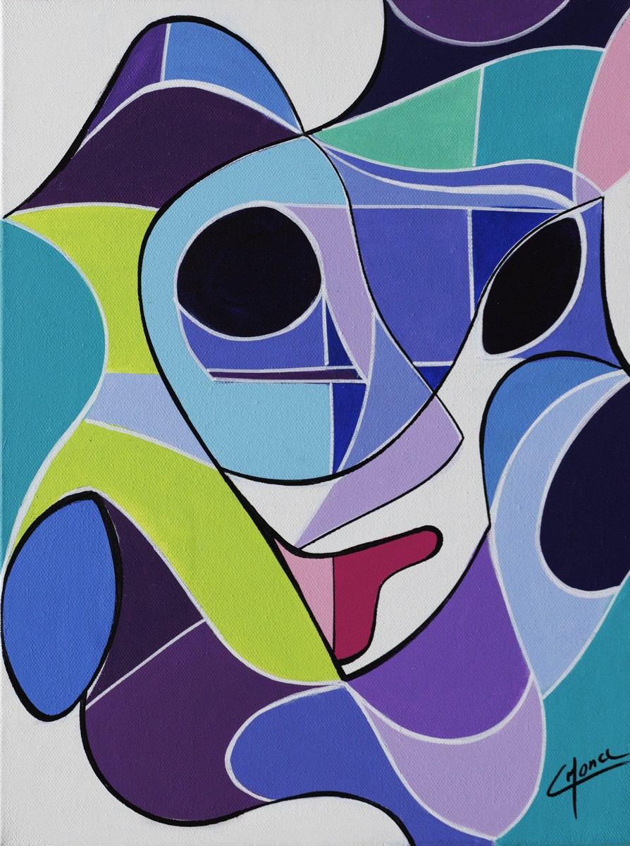 Francia Craineguy dite Mona, Le discours - série abstraction géométrique Francia Craineguy dite Mona, Le discours - série abstraction géométrique