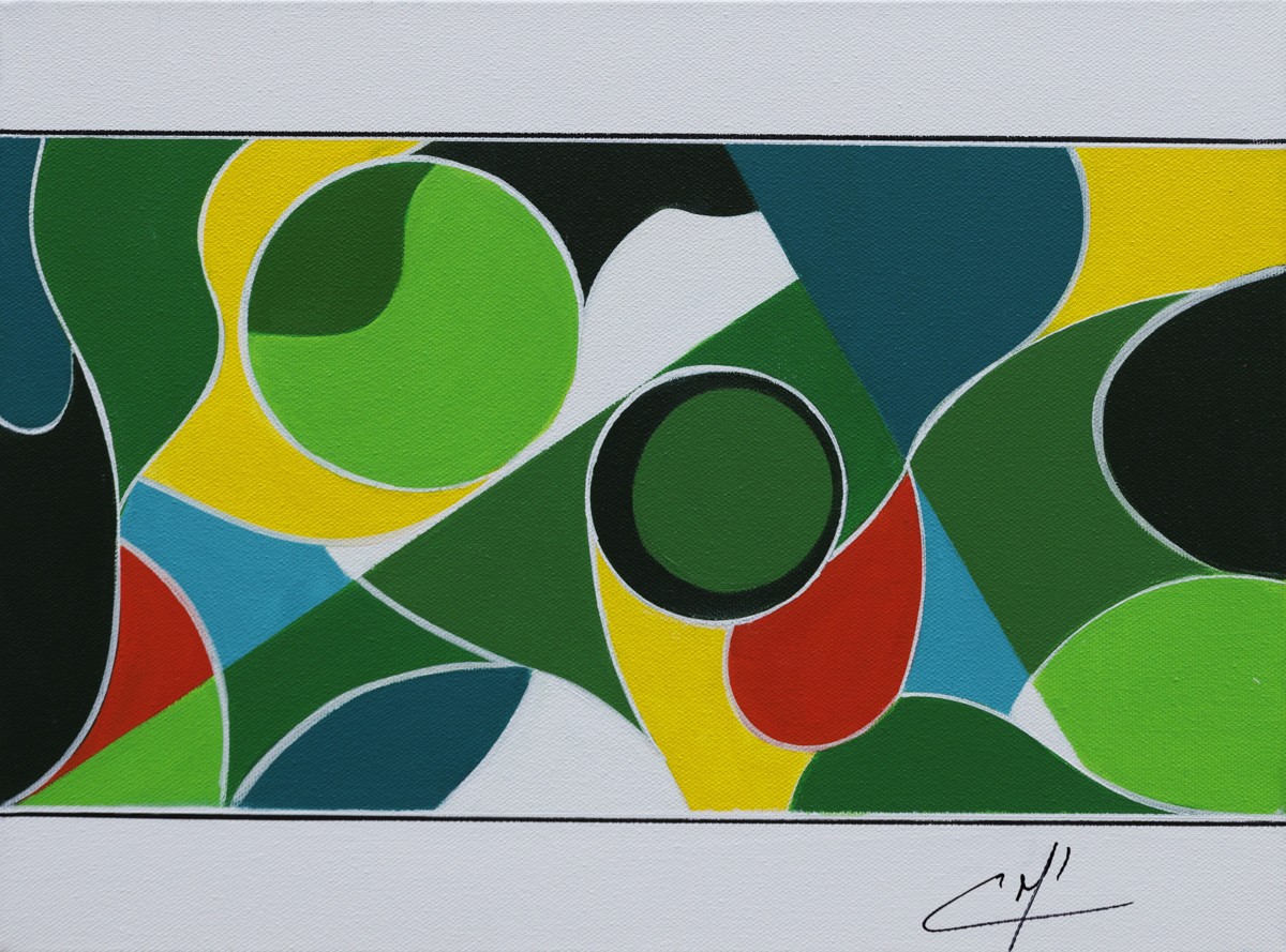 Francia Craineguy dite Mona, Un morceau d'Amazonie - série abstraction géométrique Francia Craineguy dite Mona, Un morceau d'Amazonie - série abstraction géométrique