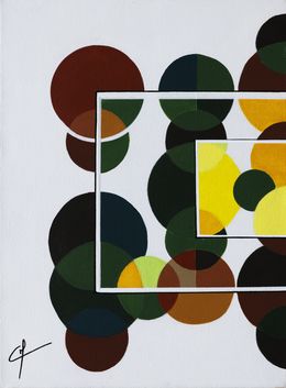 Gemälde, Le chemin 1 - série abstraction géométrique, Francia Craineguy dite Mona