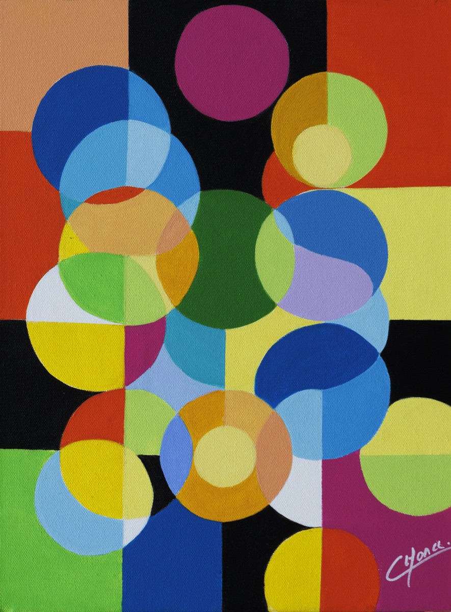 Francia Craineguy dite Mona, Un cocktail pétillant - série abstraction géométrique Francia Craineguy dite Mona, Un cocktail pétillant - série abstraction géométrique