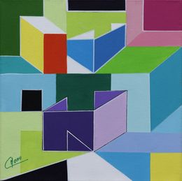 Gemälde, Focus - série abstraction géométrique, Francia Craineguy dite Mona