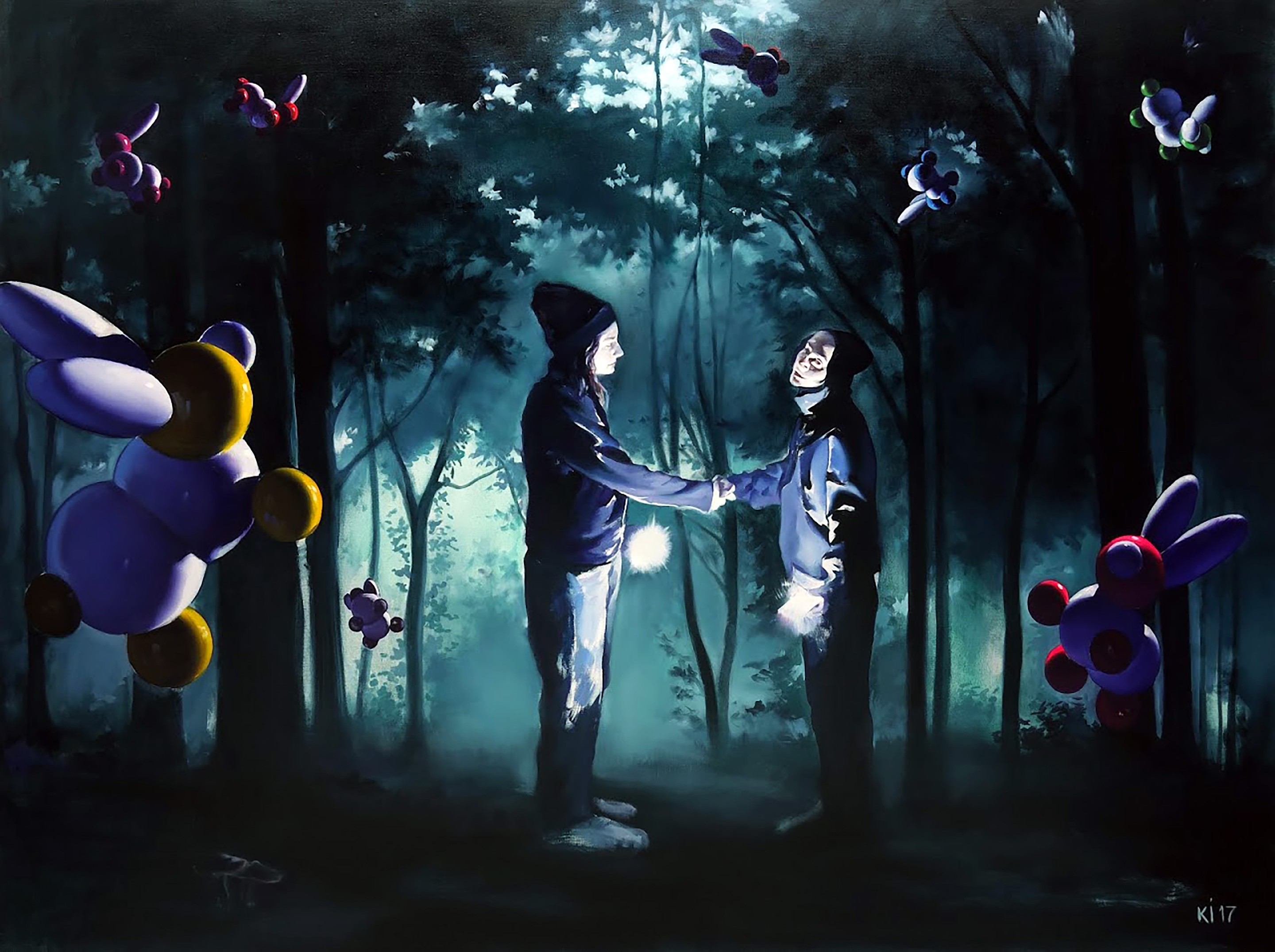 Konovalov Igor, Meeting in the forest with a curator Konovalov Igor, Meeting in the forest with a curator