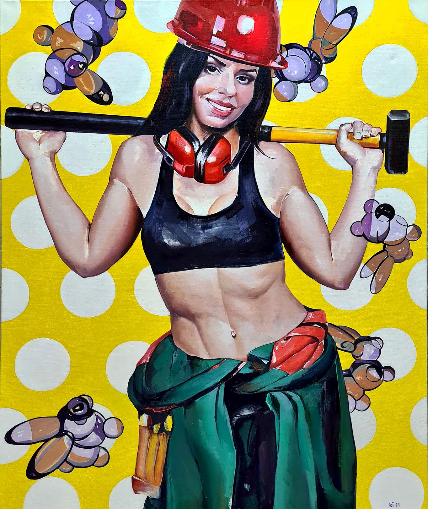 Konovalov Igor, Girl with a hammer Konovalov Igor, Girl with a hammer