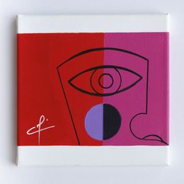 Gemälde, Le regard - série abstraction graphique, Francia Craineguy dite Mona