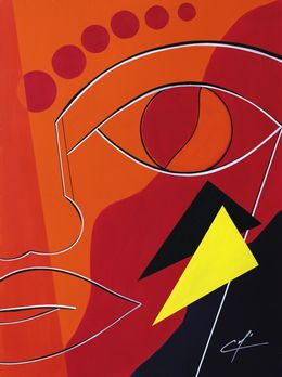 Gemälde, Azteca - série abstraction graphique, Francia Craineguy dite Mona