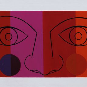 Painting, Le regard maya - série abstraction graphique, Francia Craineguy dite Mona