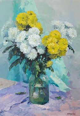 Gemälde, Chrysanthemums, Boris Serdyuk