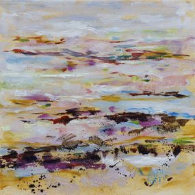 Gemälde, Marée basse - Paysage abstrait, Annie Madec