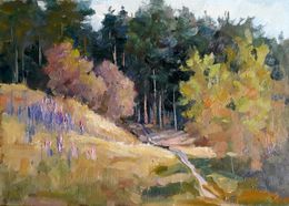 Painting, Lupine on the edge of the forest, Boris Serdyuk