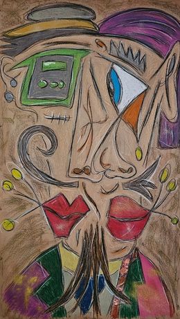 Fine Art Drawings, Peka, Welcome to my home, the poet and his lover, Andy Berrend