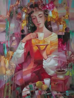 Painting, A cup of coffee, Anatoly Tarabanov