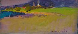 Gemälde, View of the Village, Alexander Shandor