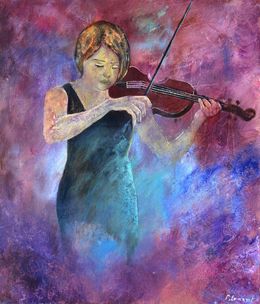 Painting, Playing the violin, Pol Ledent
