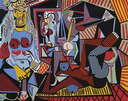 Painting, Hommage Picasso, Jean-Michel Gnidzaz