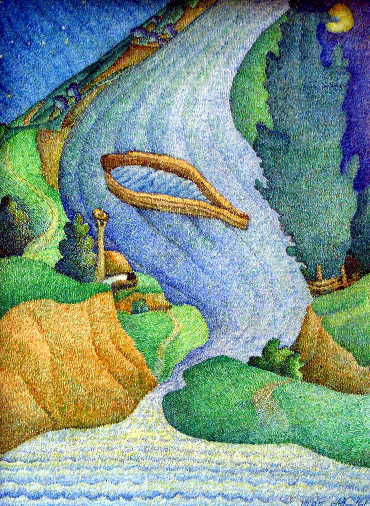 Anatoly Varvarov, A boat is sailing, alone behind the water Anatoly Varvarov, A boat is sailing, alone behind the water