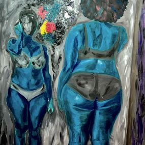 Gemälde, Future Meets Present - 21st Century, Contemporary, Figurative Painting, People, BEMI