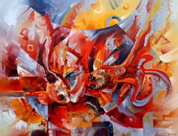 Peinture, Goldfish in a round aquarium, Voichenko Sergiy