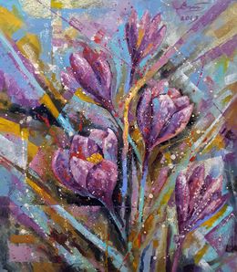 Painting, Crocuses in March, Voichenko Sergiy