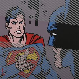 Peinture, Superman & Batman, Jean-Michel Gnidzaz