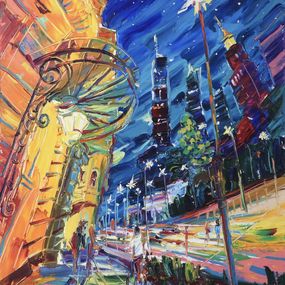 Gemälde, Night Street, Iryna