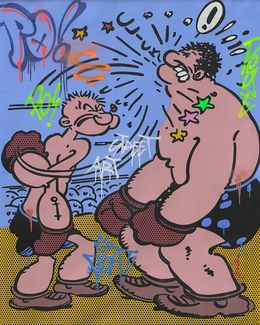 Peinture, Popeye "Le Boxeur", Jean-Michel Gnidzaz