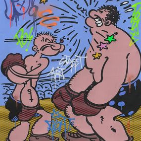 Peinture, Popeye "Le Boxeur", Jean-Michel Gnidzaz