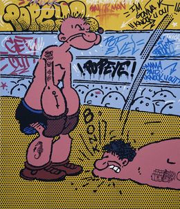 Peinture, Popeye "Boxeur", Jean-Michel Gnidzaz