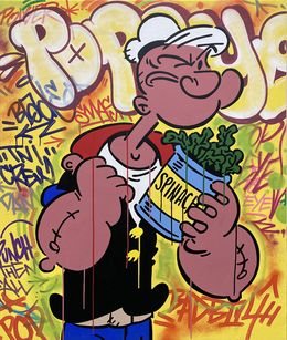 Peinture, Popeye " Spinach 2", Jean-Michel Gnidzaz