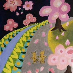 Gemälde, Bishamon's cherry blossoms, Kako