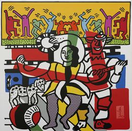Painting, Hommage Fernand Leger & K.H, Jean-Michel Gnidzaz