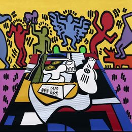 Peinture, Hommage Fernand Leger, Jean-Michel Gnidzaz