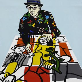Gemälde, Hommage Fernand Leger, Jean-Michel Gnidzaz